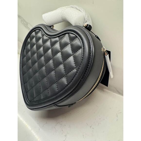 Elpreole Black Heart Quilted Crossbody Purse NWT - Picture 6 of 10
